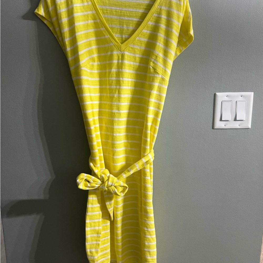 Lane Bryant Yellow and White Striped Top - Picture 4 of 8